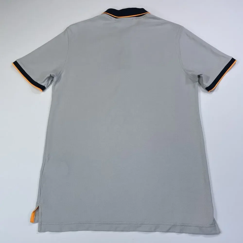 Psycho Bunny Men's Polo Shirt Size 4 Small Gray Pima Cotton Short Sleeve Skull